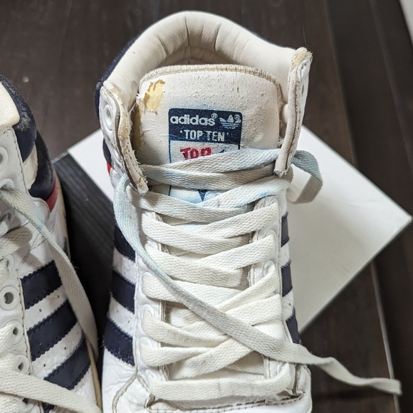 RETRO! Classic Adidas Originals Top Ten Hi Mens Leather Athletic sneaker size 7. - Picture 6 of 11
